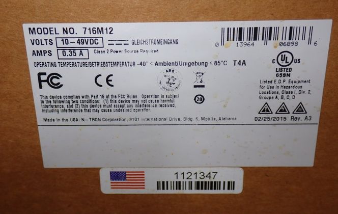 N-tron #716M12, IP67-rated managed industrial Ethernet switch, 10-49 VDC, Unused (3 available) - Image 7