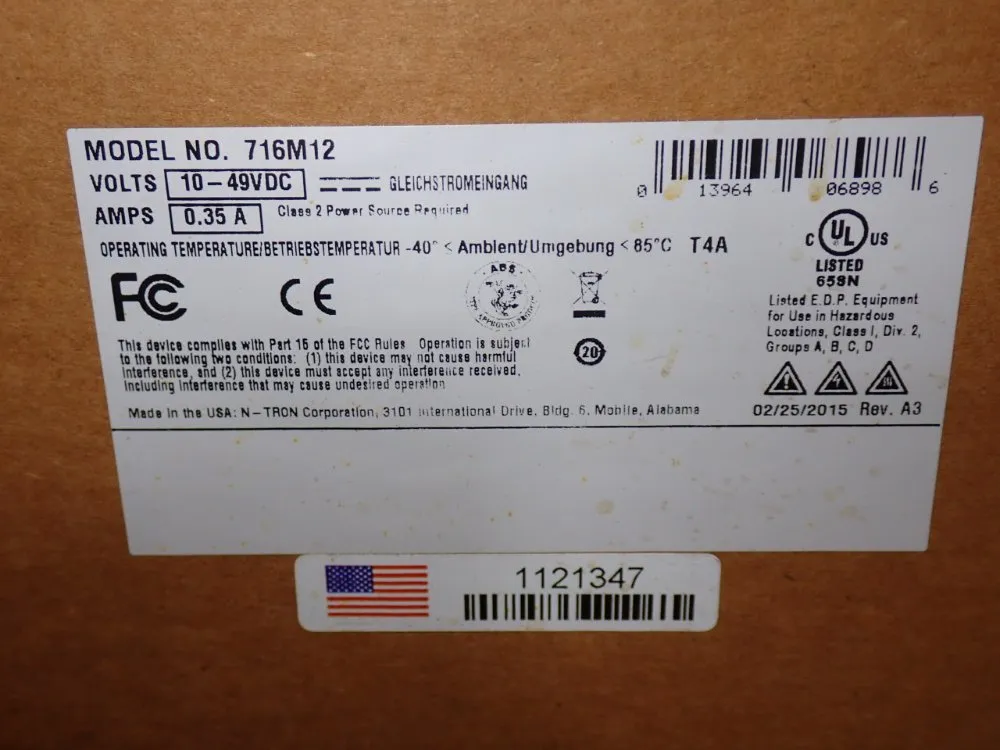 N-tron #716M12, IP67-rated managed industrial Ethernet switch, 10-49 VDC, Unused (3 available) - Image 8