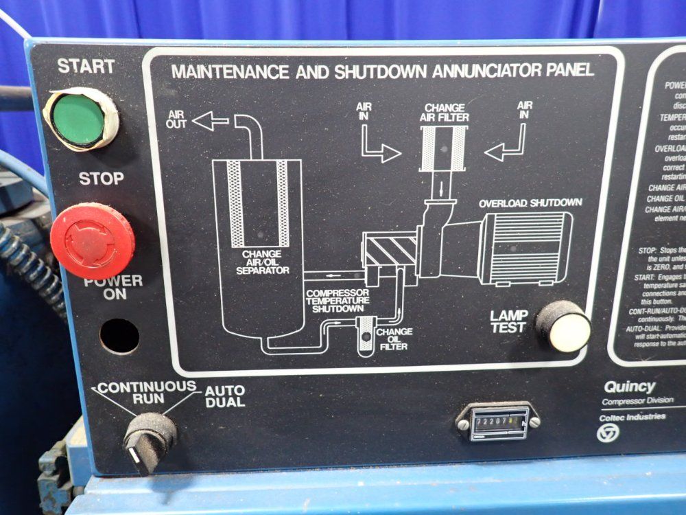 50 HP Quincy #QSI-235, rotary screw air compressor, 460 V. - Image 5