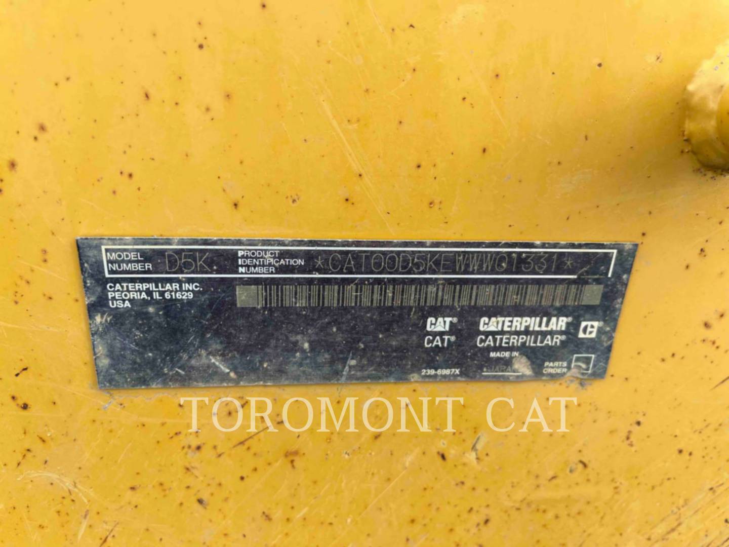 Caterpillar D5K XL, 8386 hours, S/N: WWW01331, 2011 - Image 6