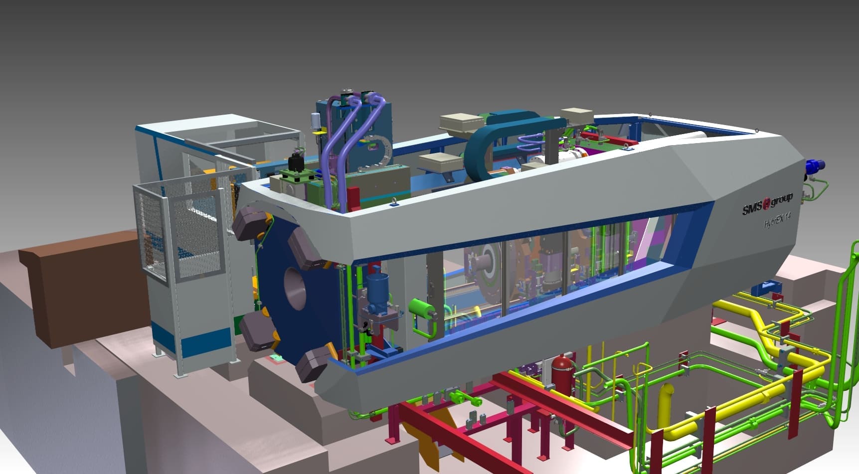 1450 Ton, SMS, aluminum extrusion press, 37.8" stroke, 2016 - Image 9