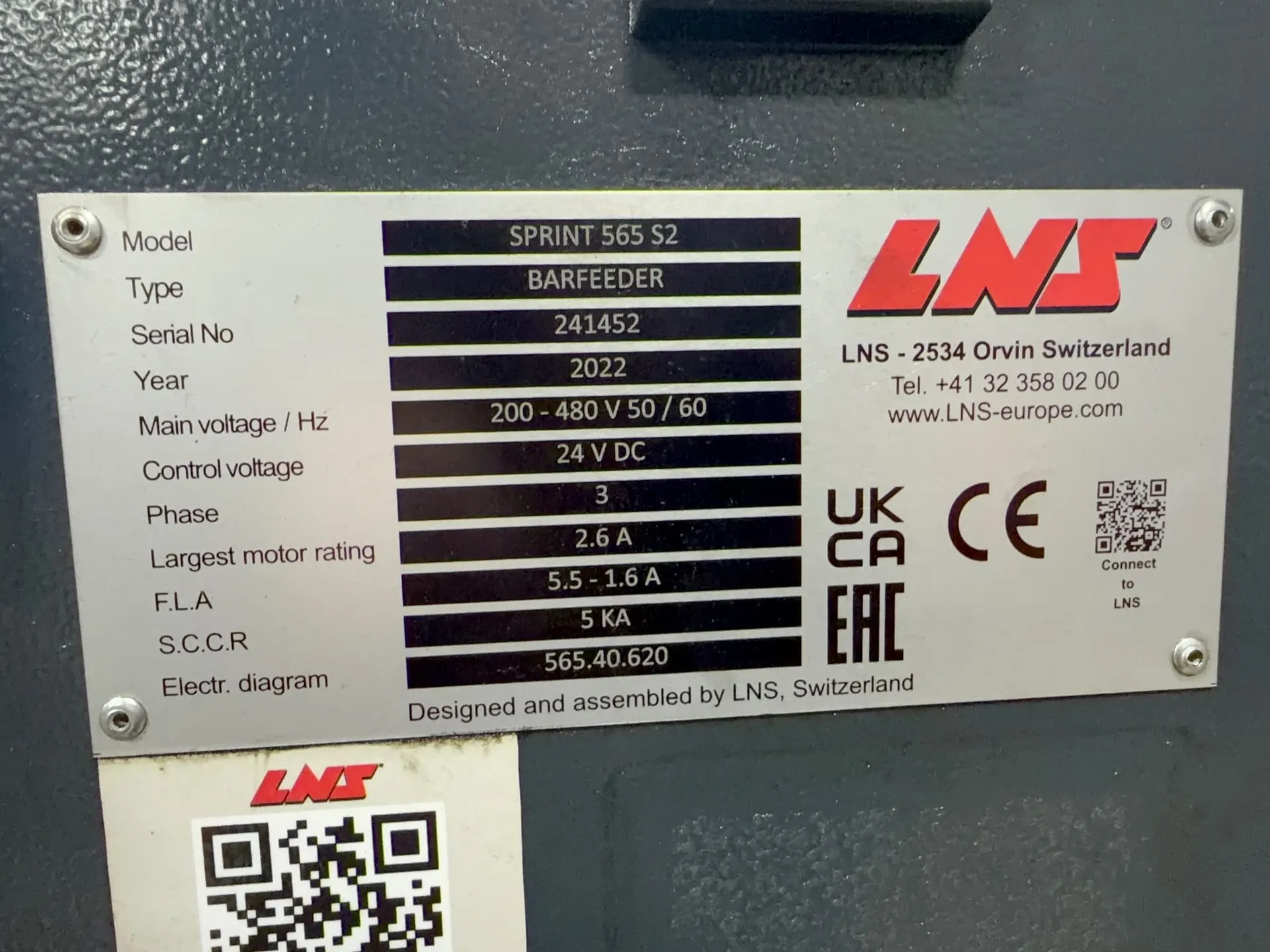 LNS #Sprint-565-S2, bar feeder, 190" bar length, 2022 - Image 9