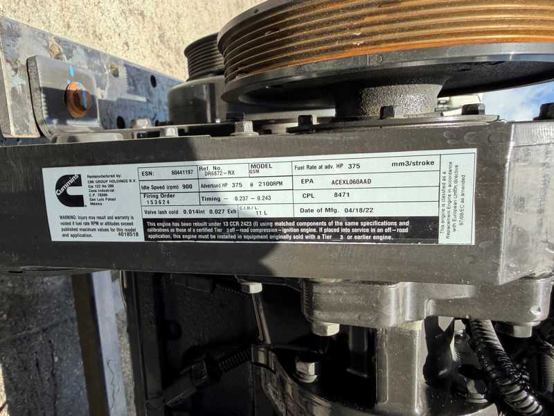375 HP @ 2100 RPM Cummins #QSM11, Diesel Engine, Factory Remanufactured, Complete - Image 3