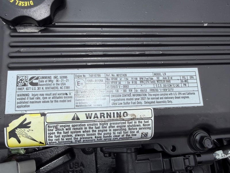 341 HP @ 2100 RPM Cummins #L9, Diesel Engine, New Surplus, Complete - Image 3