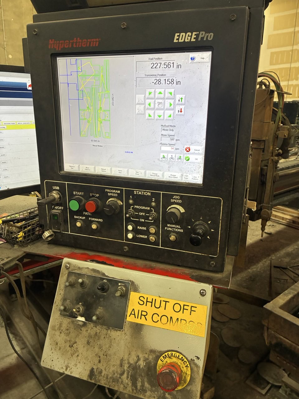 Koike #Mastergraph-3700DSD, CNC plasma cutting system, 10' x 20' table, Hypertherm HPR400XD, 2007 - Image 2