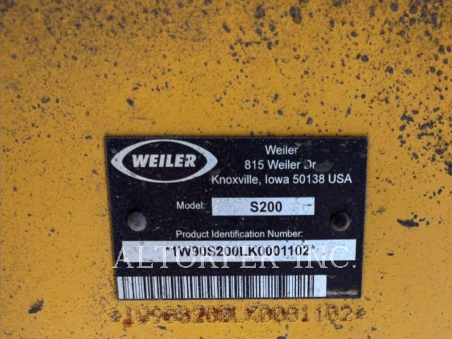 Weiler S200, 1774 hours, S/N: S200-1102, 2019 - Image 6