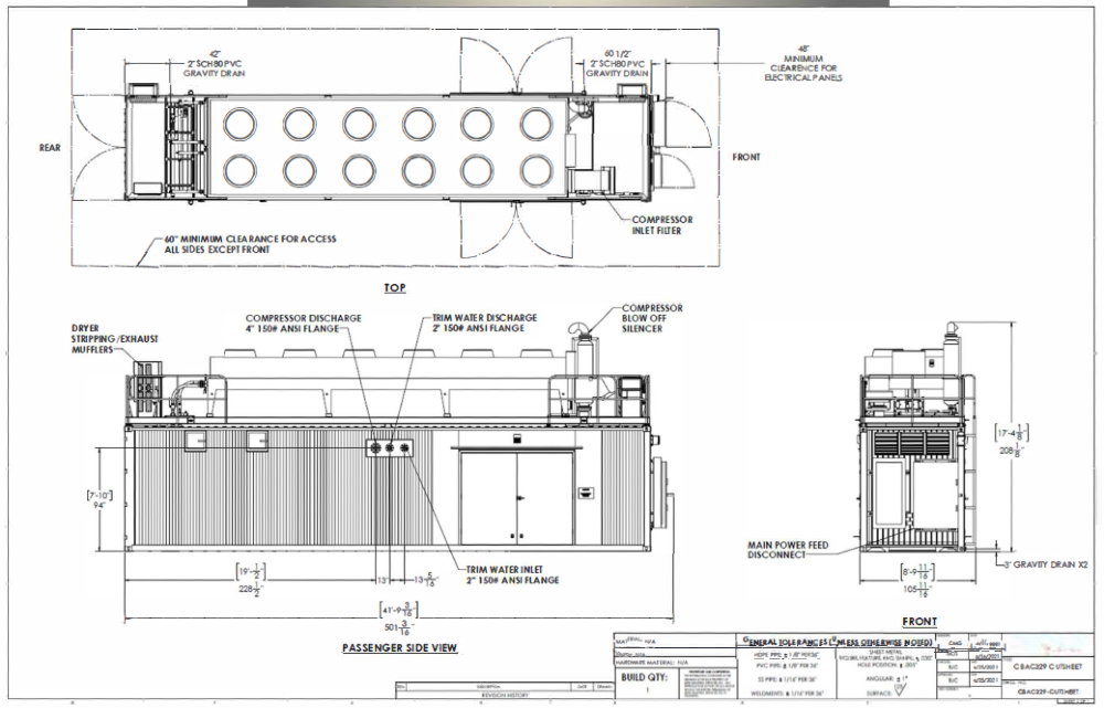 1500 cfm, 125 psig, TurboAir #TA2000, 350 HP Containerized Module, NEW Surplus - Image 4