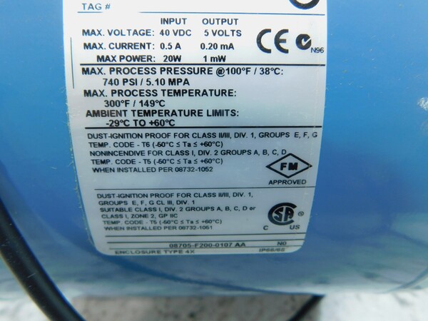 Rosemount #8711TPE040R1N0, Wafer Magnetic Flowtube Flow Meter, 4", Unused (2 available) - Image 3