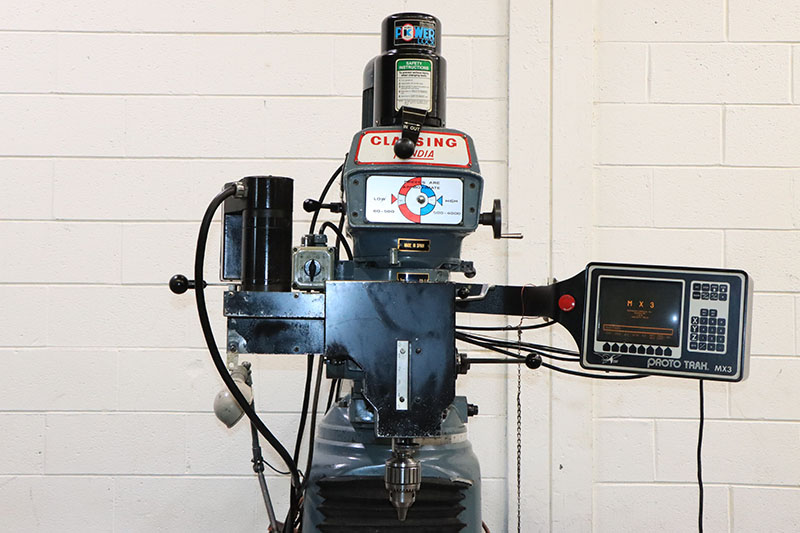 Clausing Kondia #FV-1, CNC vertical bed mill, 9" x48" table, 3 HP, 30" X, 14.5" Y, 5" Z, R-8, 60-4200 RPM - Image 5