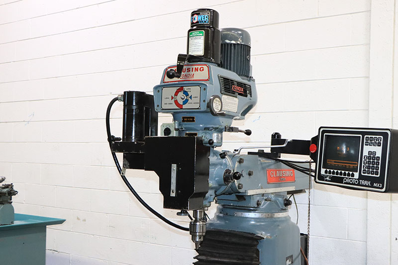 Clausing Kondia #FV-1, CNC vertical bed mill, 9" x48" table, 3 HP, 30" X, 14.5" Y, 5" Z, R-8, 60-4200 RPM - Image 6