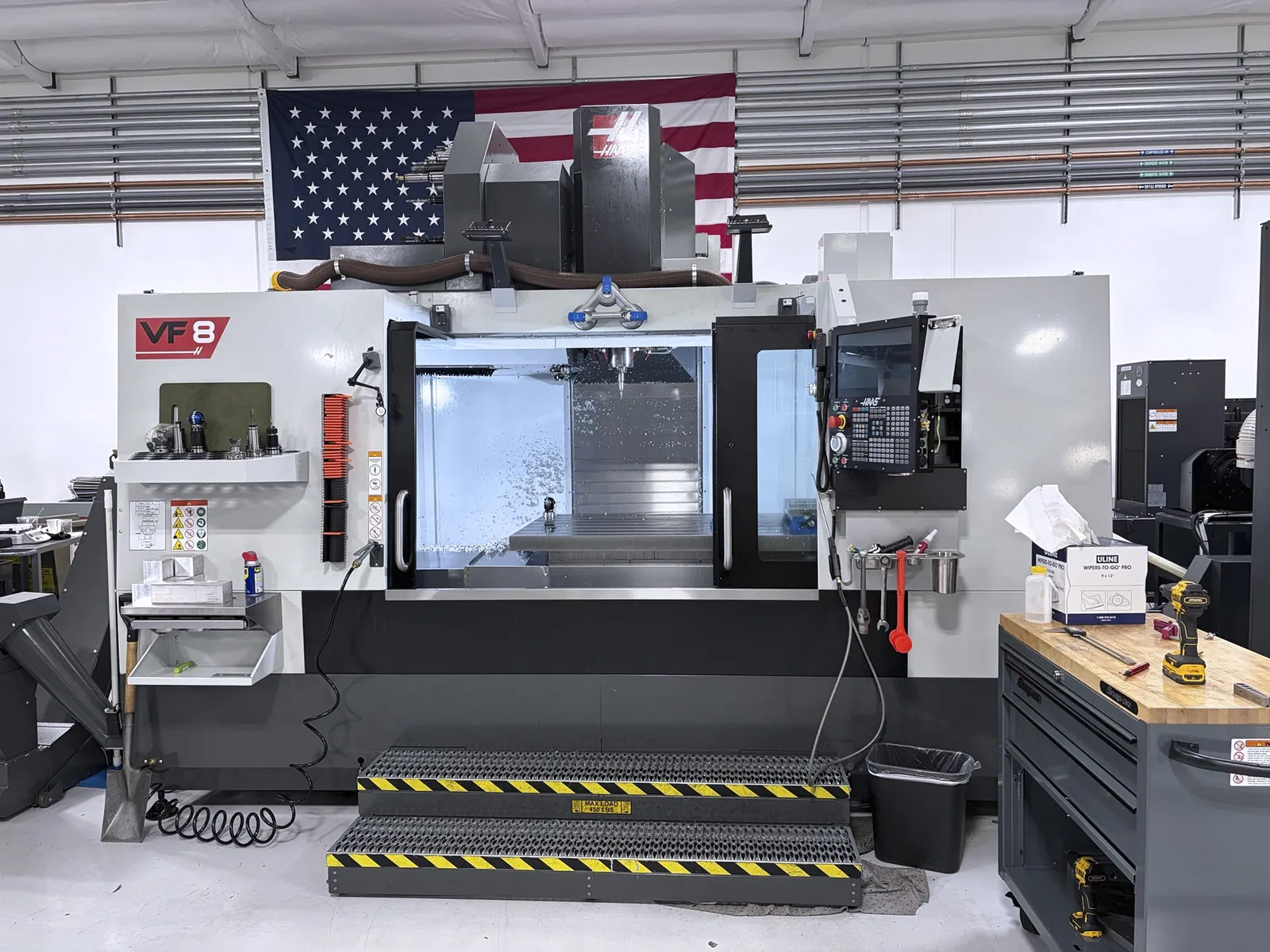 Haas #VF-8/40, CNC vertical machining center, 50+1 automatic tool changer, 64" X, 40" Y, 30" Z, 15000 RPM - Image 1