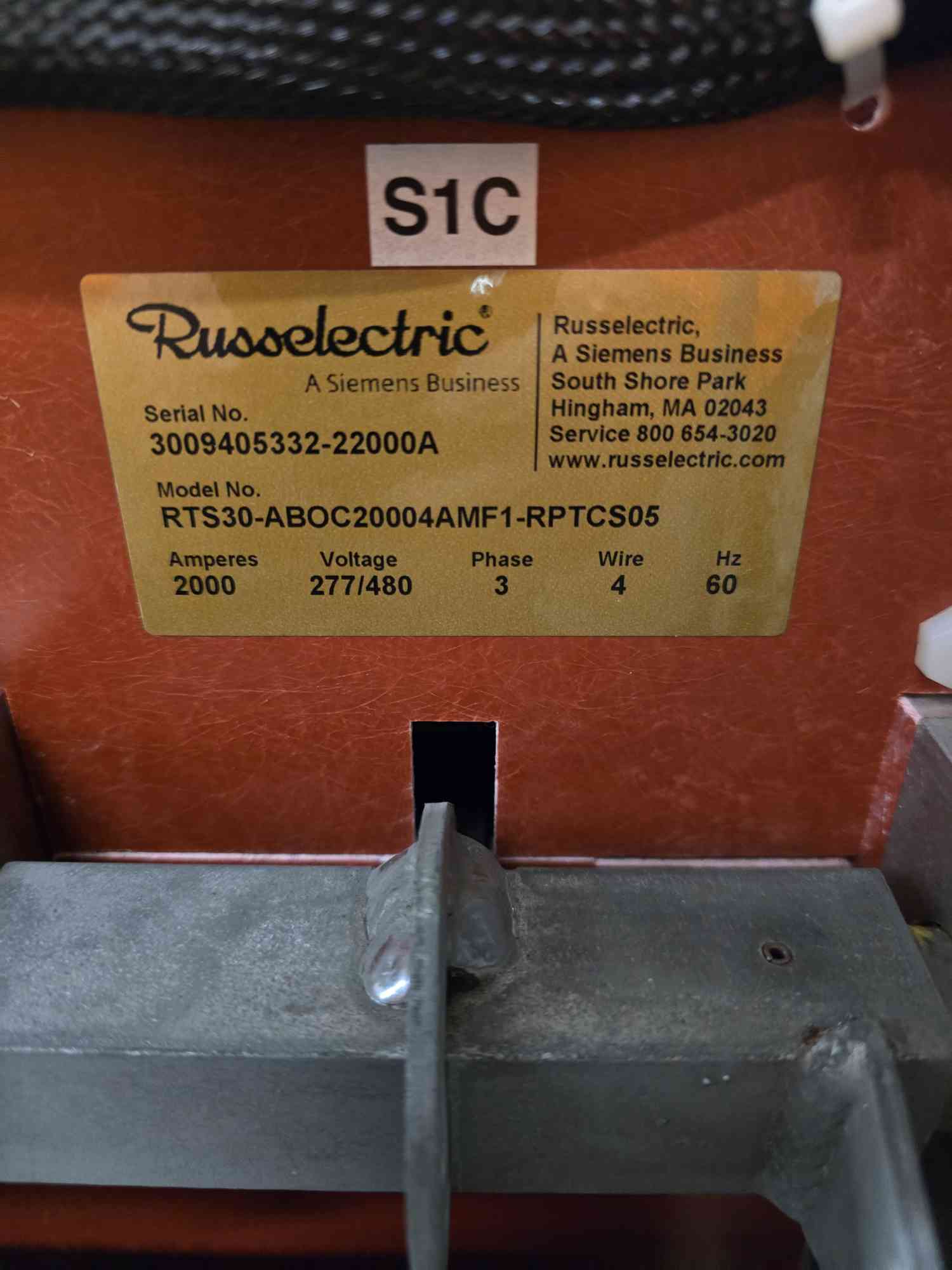 2000 Amp. Russelectric #RTS30-ABOC20004AMF1, automatic transfer switch, 480 Volts, new - Image 5