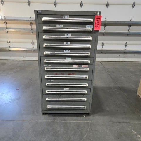 12 Drawer Vidmar, Storage Cabinet, 30-1/2" x 29-1/2" x 60-1/2" - Image 1