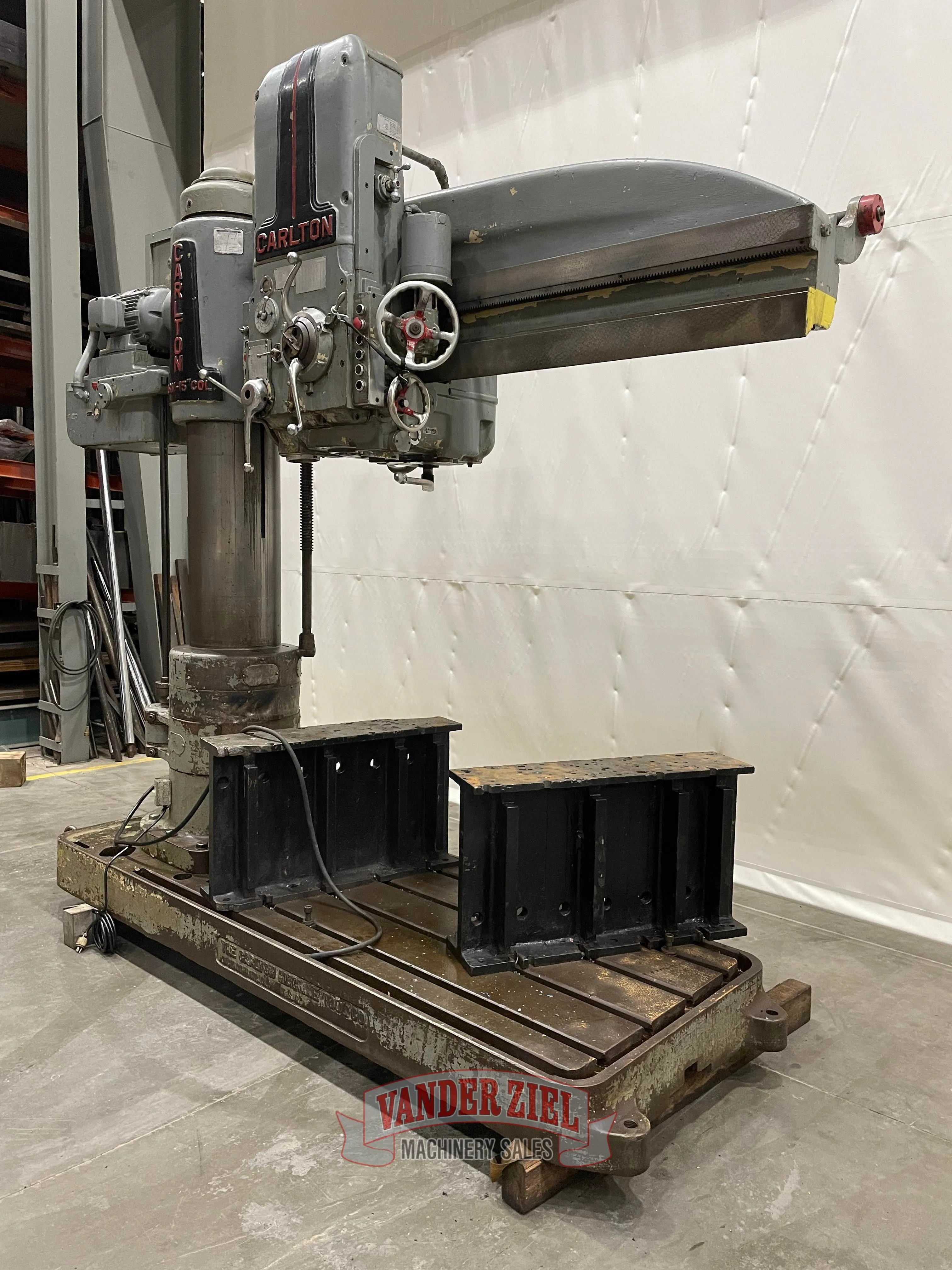 6' -15" Carlton #3A, Radial Drill, 8'-4" arm swing, 77" x 36" base working surface, 1200 RPM - Image 2
