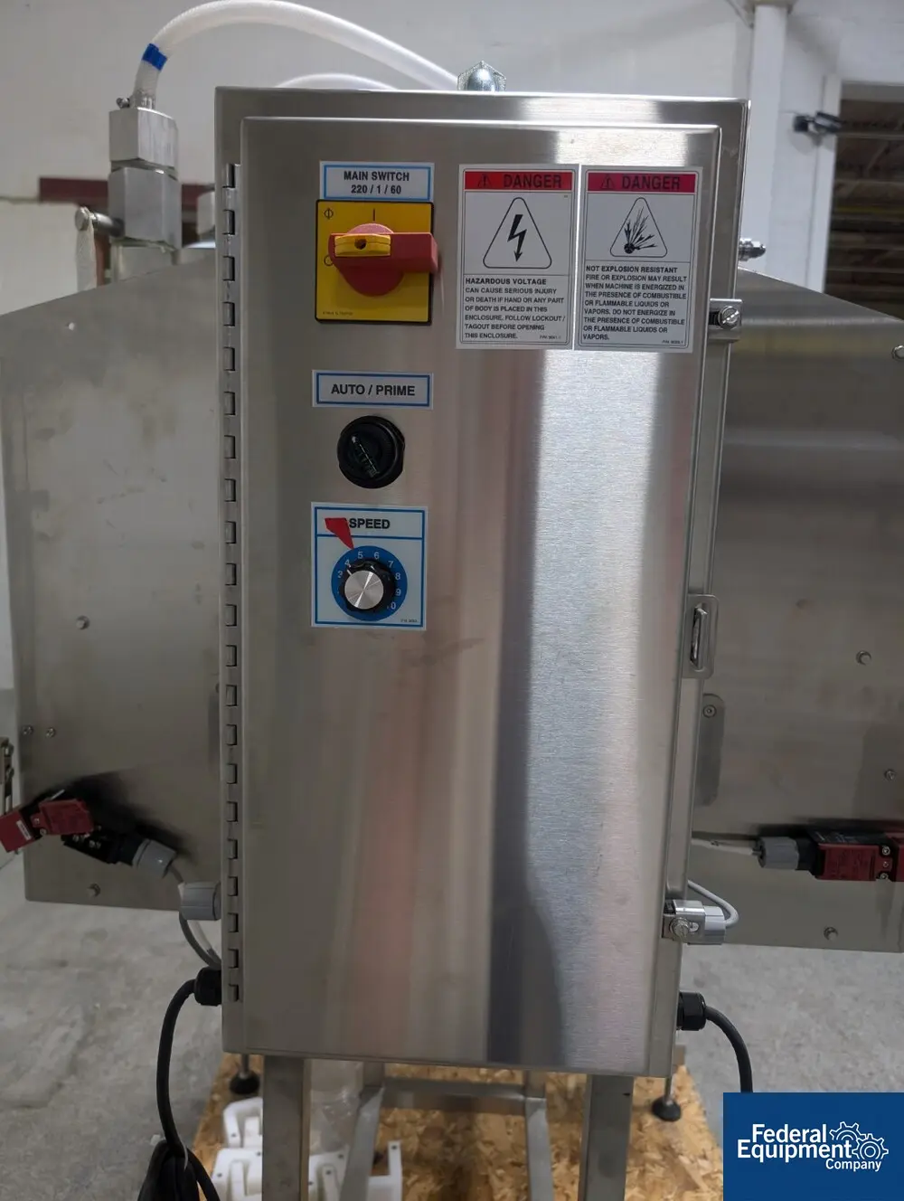 Filamatic #DAB-32-4, Piston Filler, (2) Fill Heads with Pumps, Stainless Steel, on stand, 220 V. - Image 6