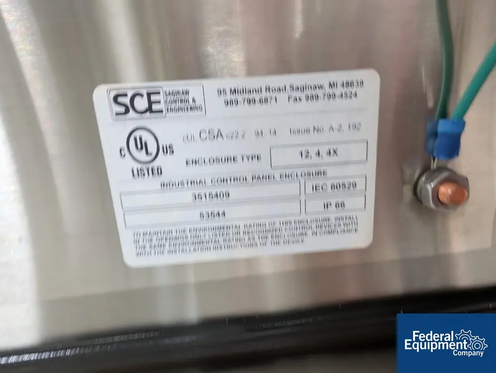 Filamatic #DAB-32-4, Piston Filler, (2) Fill Heads with Pumps, Stainless Steel, on stand, 220 V. - Image 8