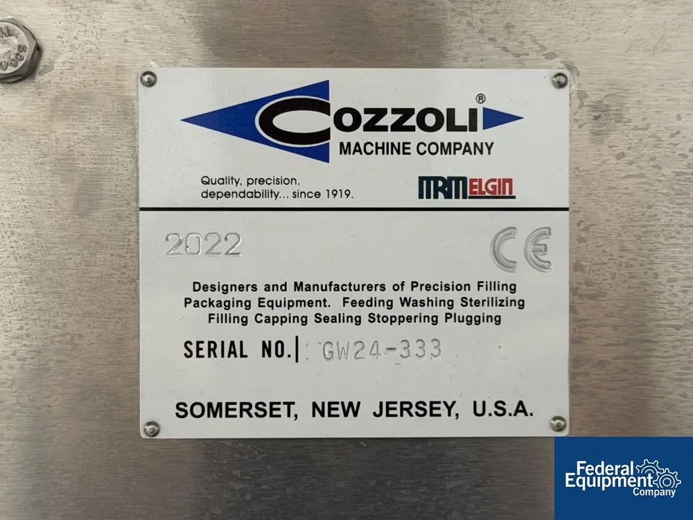 Cozzoli #GW24, Vial and Ampoule Washer, Stainless Steel, HMI, 115 V., 2022 (2 available) - Image 2