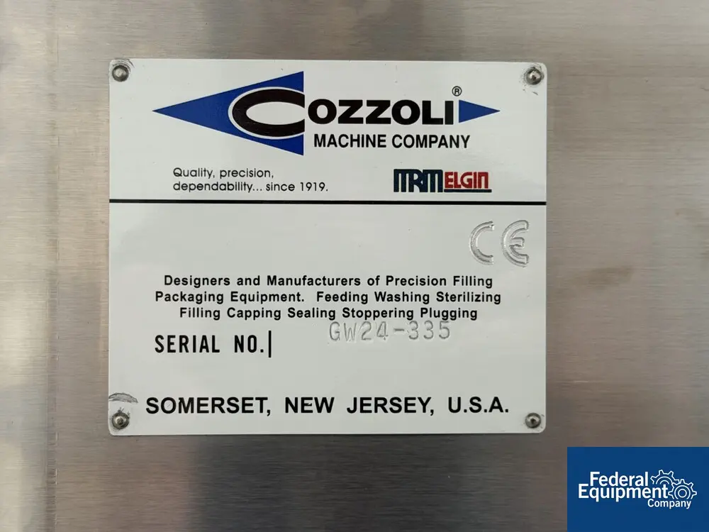 Cozzoli #GW24, Vial and Ampoule Washer, Stainless Steel, HMI, 115 V., 2023 - Image 2