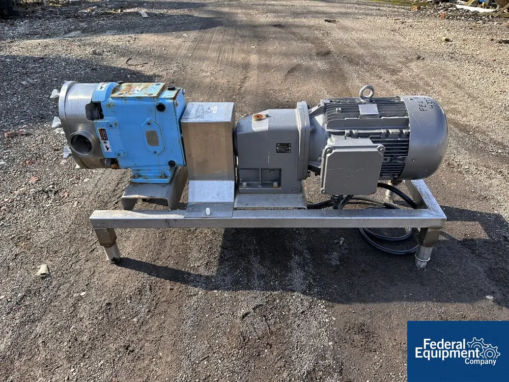 3888 psi, Waukesha #U130, Positive Displacement Rotary Lobe Pump, Stainless Steel, 15 HP, 2021 - Image 1