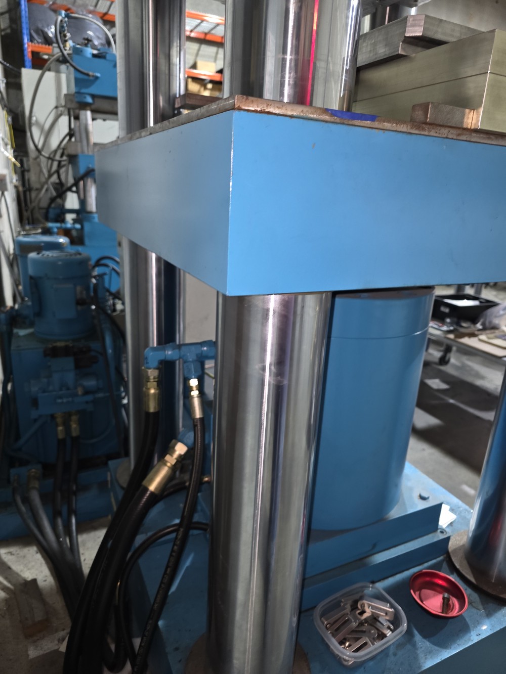 500 Ton, Hyseco, 4-Post Compression / Embossing Hydraulic Press, 6" stroke - Image 2