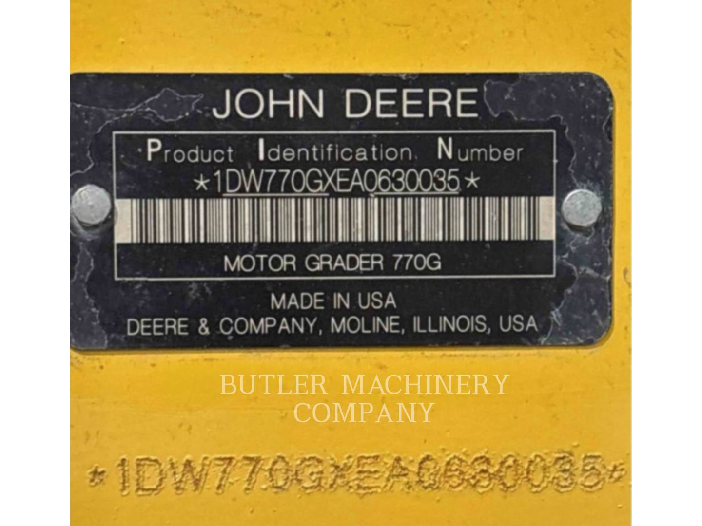 Deere & Co 770G, Motor Grader, 8014 hours, S/N: 1DW770GXEA0630035, 2010 - Image 6