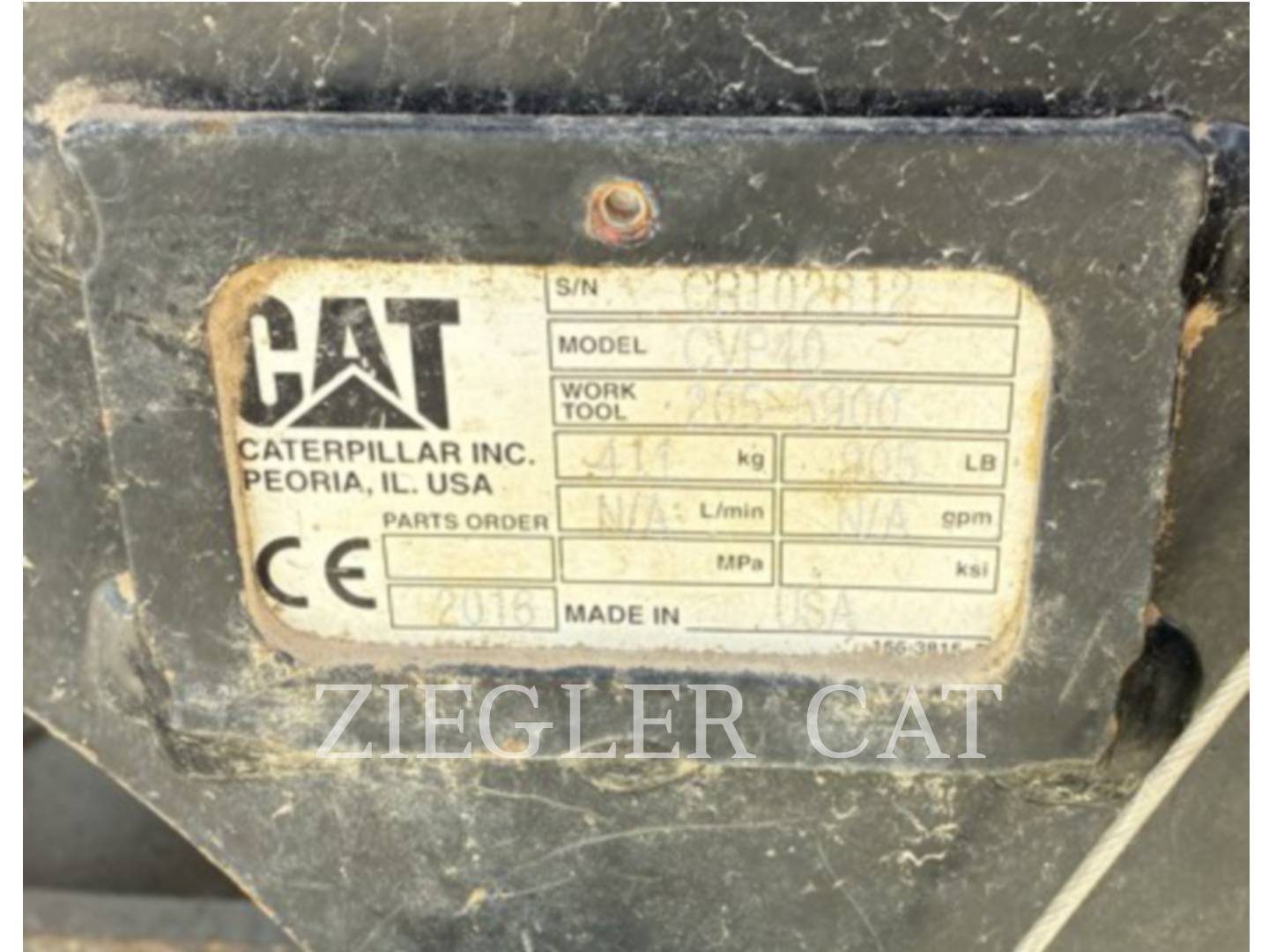 Caterpillar CVP40 VIBRATORY COMPACTION PLATE, Compactor, 1500 hours, S/N: CRT02812, 2016 - Image 5
