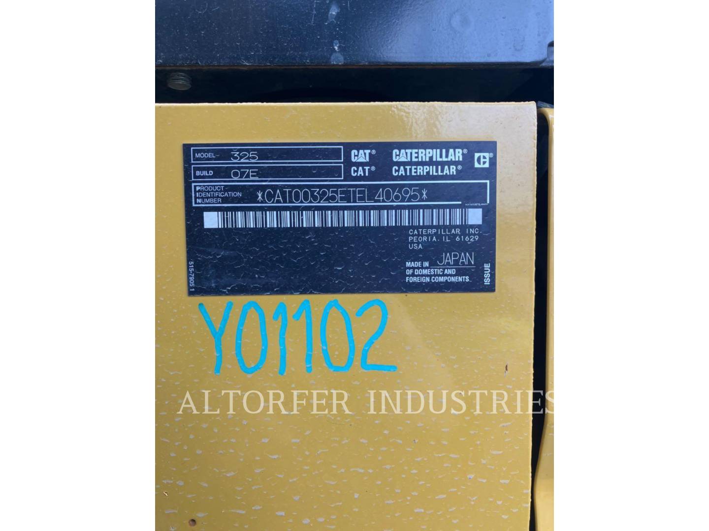 Caterpillar 325-07, 1612 hours, S/N: TEL40695, 2025 - Image 6