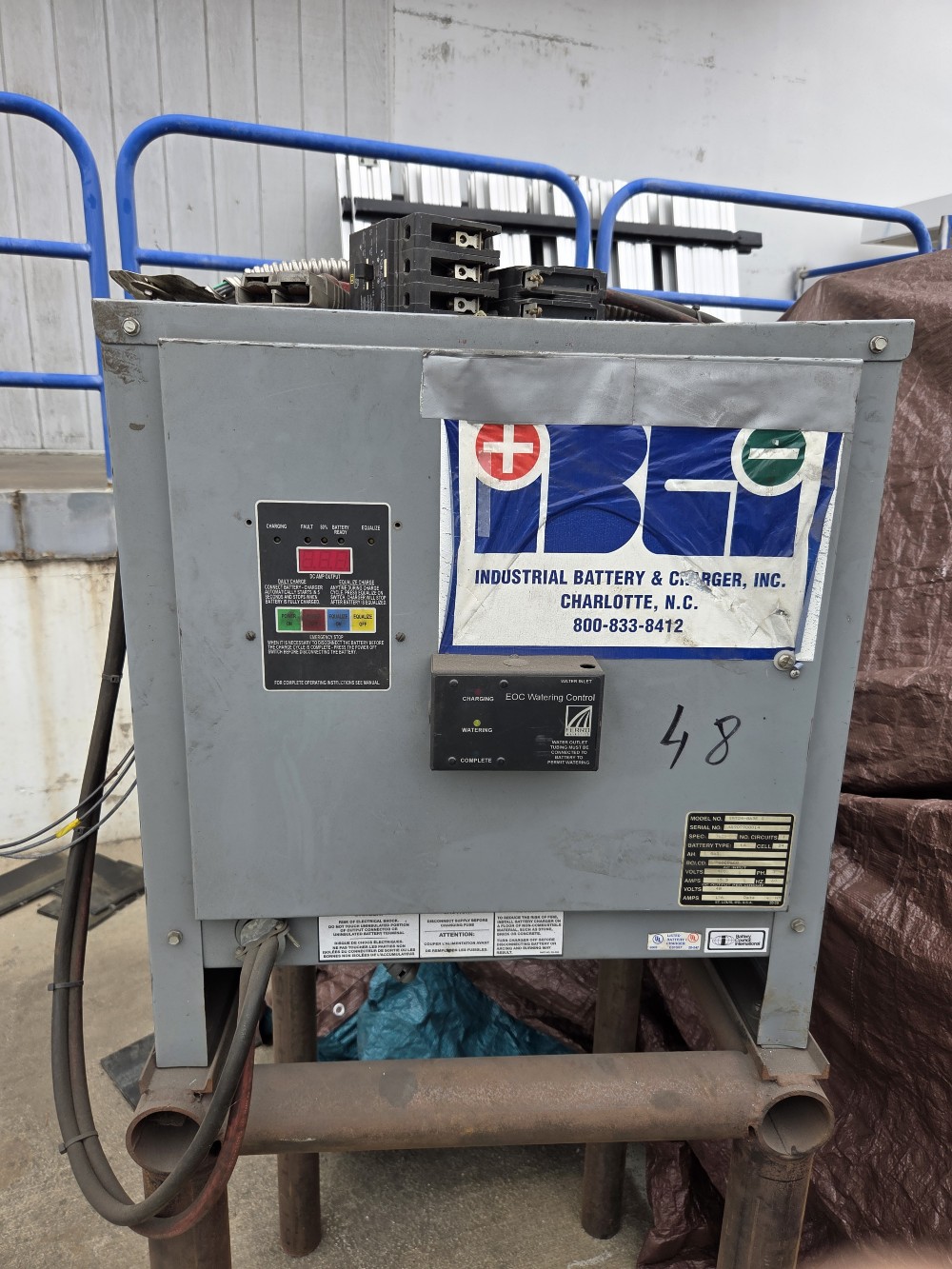Industrial Battery & Charger #XPT24-865E, 48 volt forklift battery c, 865 AH, 156 Amp Output, 480 Volt, 3 - Image 1