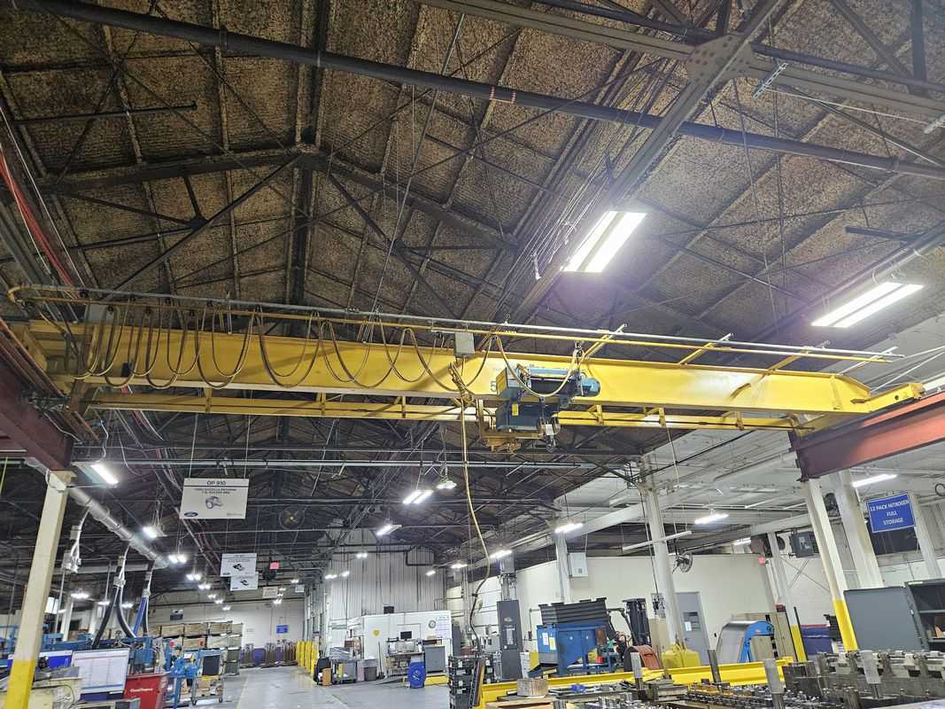 5 Ton, Bohl, single girder top running bridge crane, 35' span, pendant Control - Image 1