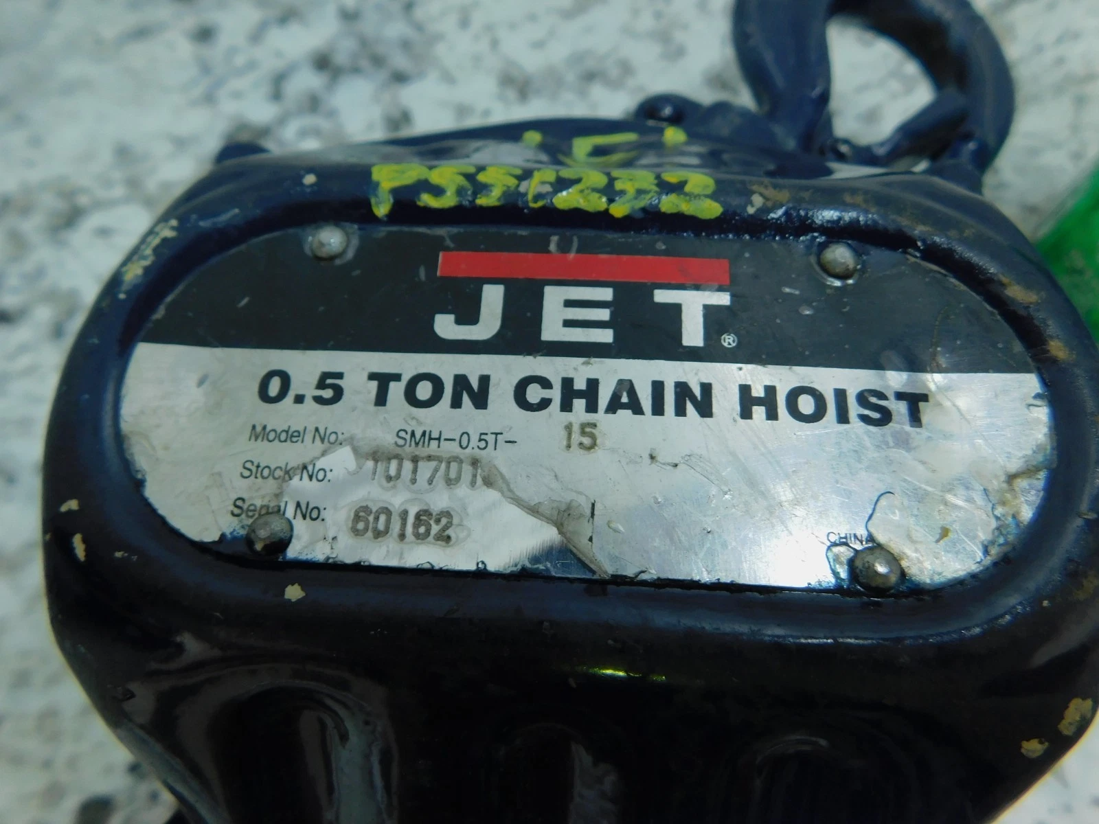 Jet Manual Hand Chain Hoist, 1/2 Ton, 15' Chain Lift, SMH-0.5T-15 - Image 4