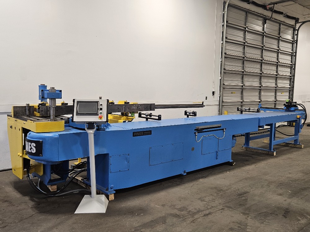 6" Pines #4, horizontal heavy duuty mandrel type tube/pipe bender, rebuilt - Image 1