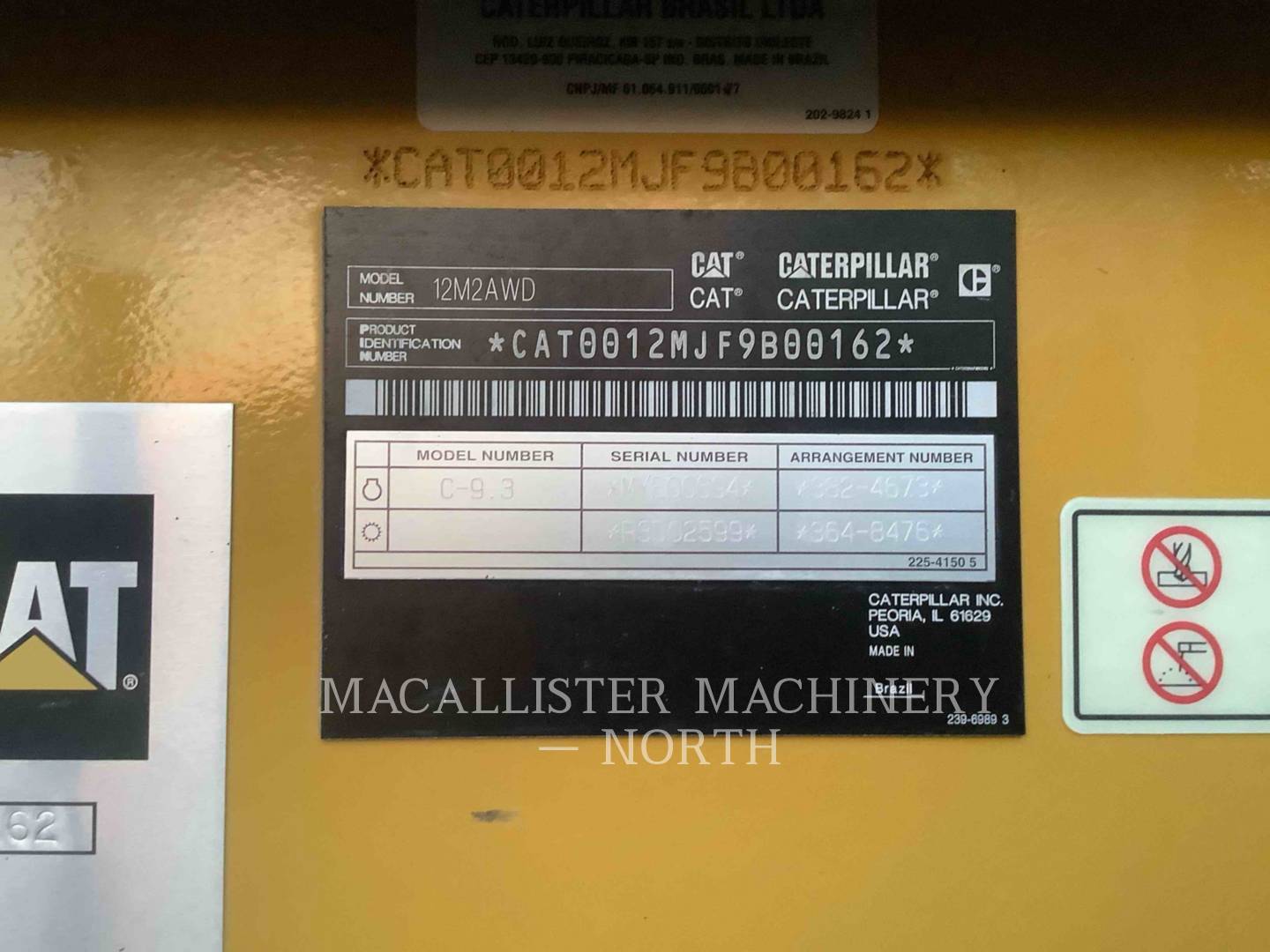 Caterpillar 12M2 AWD, Motor Grader, 9741 hours, S/N: F9B00162, 2013 - Image 6