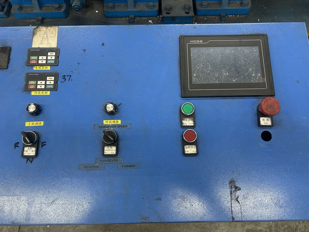 18 Stand, ZTRFM #F595, roll forming line, MCHGS touchscreen HMI Control, (2) 7.5 KW Omiter geared motors, 2022 - Image 5