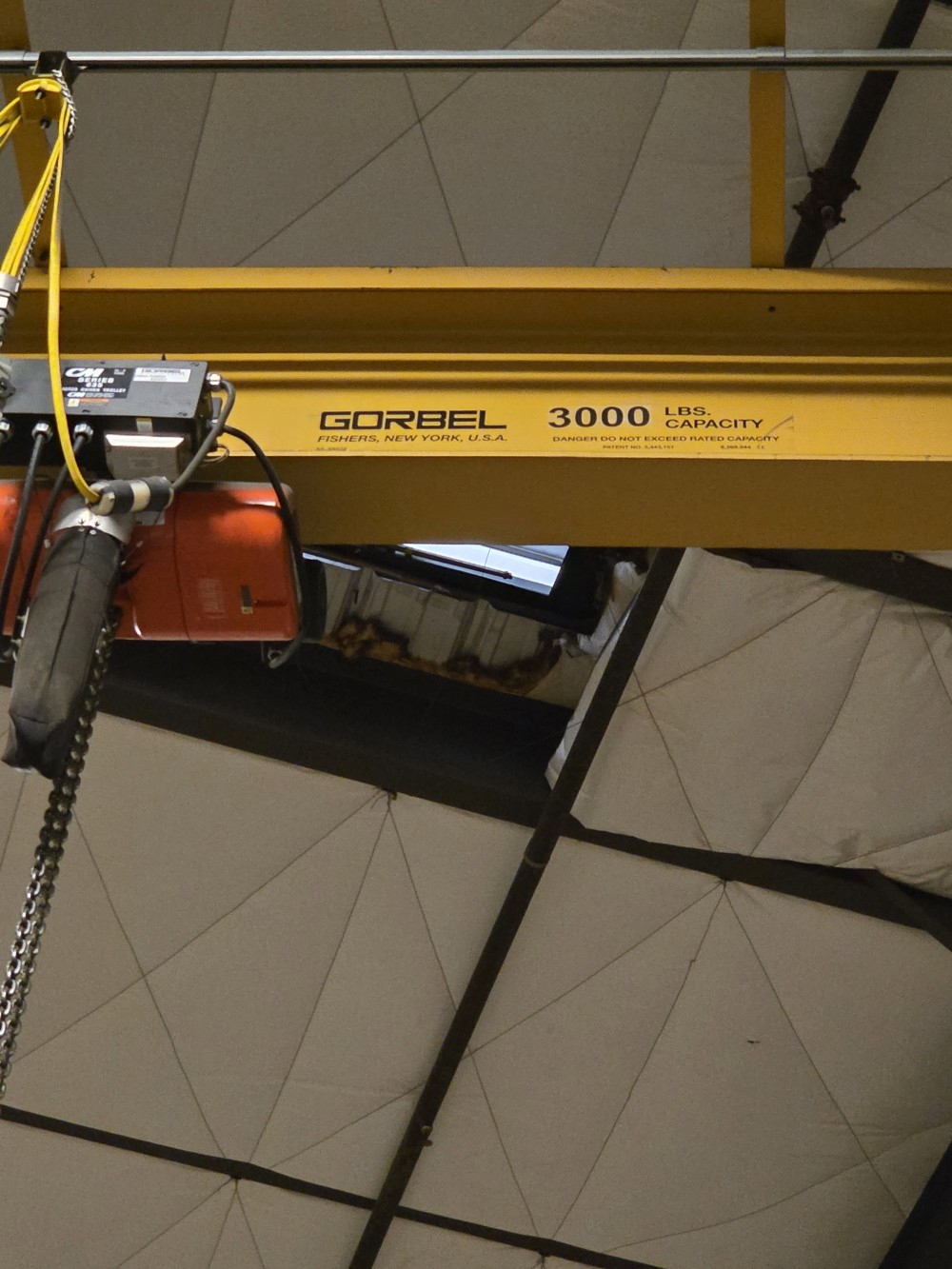 1.5 Ton, Gorbel, free standing jib crane 17', 17' span, 19' hub - Image 5