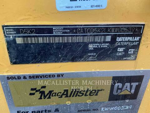 Caterpillar D5K2XL, 9882 hours, S/N: KWW00539, 2013 - Image 6