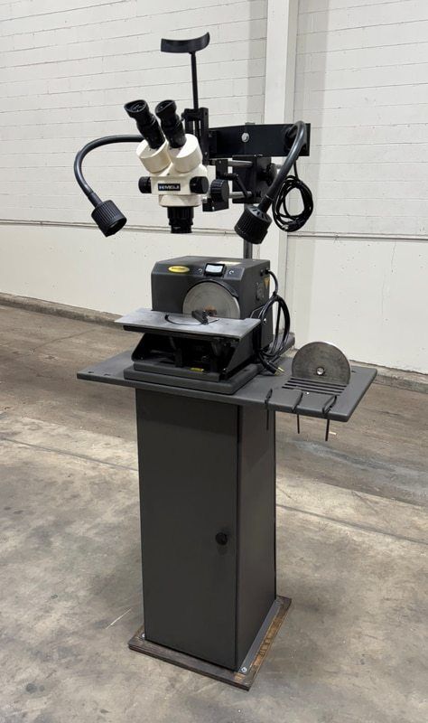 Accu-Finish #Series-II, tool sharpening system, 1" drill capacity, slotted gun drill table, microscope - Image 1