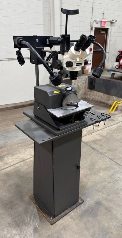 Accu-Finish #Series-II, tool sharpening system, 1" drill capacity, slotted gun drill table, microscope - Image 2