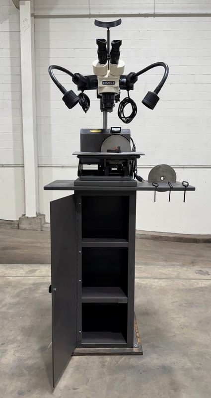 Accu-Finish #Series-II, tool sharpening system, 1" drill capacity, slotted gun drill table, microscope - Image 3