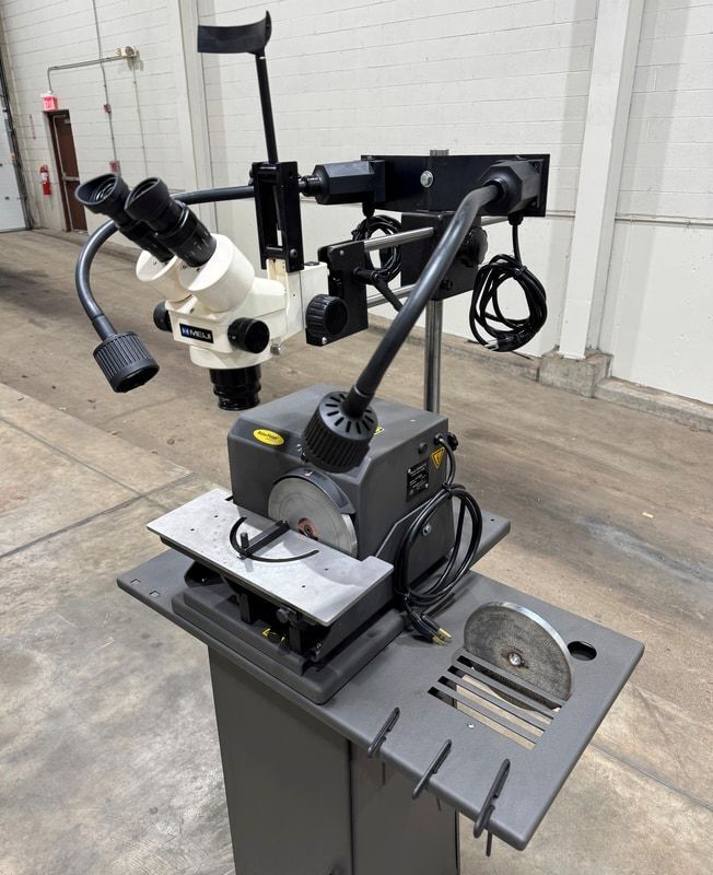 Accu-Finish #Series-II, tool sharpening system, 1" drill capacity, slotted gun drill table, microscope - Image 6