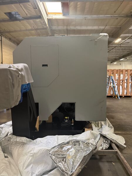 DMC #DL-55, CNC lathe, Fanuc 0iT, 30.5" swing, 21" chuck, 6.3" bar, programmable tailstock, brand new in crate - Image 7