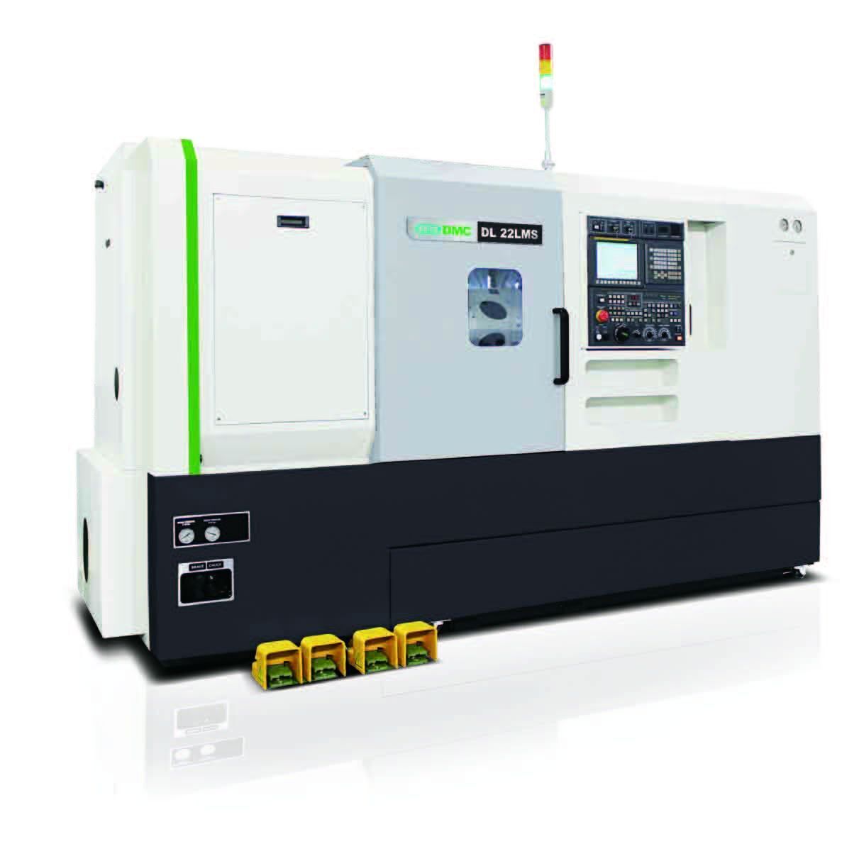 DMC #DL-22LA, CNC lathe, Fanuc 0iT, 21.6" swing, 8" chuck, 2.5" bar, automatic tailstock - Image 1