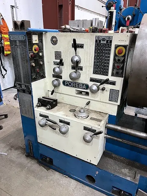36.8" x 236" Poreba #TRP-93x6M, engine lathe, 3.5" bore, 9-900 RPM, 13250 lb. workpiece, 23 V., 3-phase, 1998 - Image 10