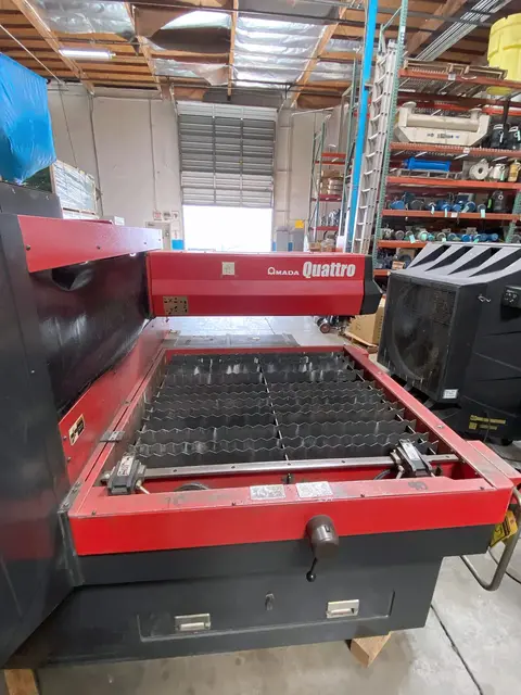 Amada #AF2000E, CNC CO2 laser, 2000 watt, 49.6" x49.6" working area, Fanuc 16i L, 2007 - Image 1