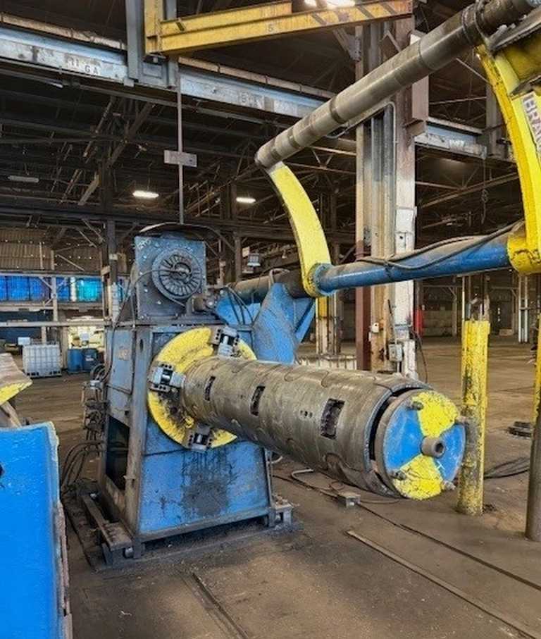 72" x 9" Braner, slitting line, 50000 lb., 72" OD, 20"-24" ID, powered holddown roll, hydraulic mandrel - Image 3