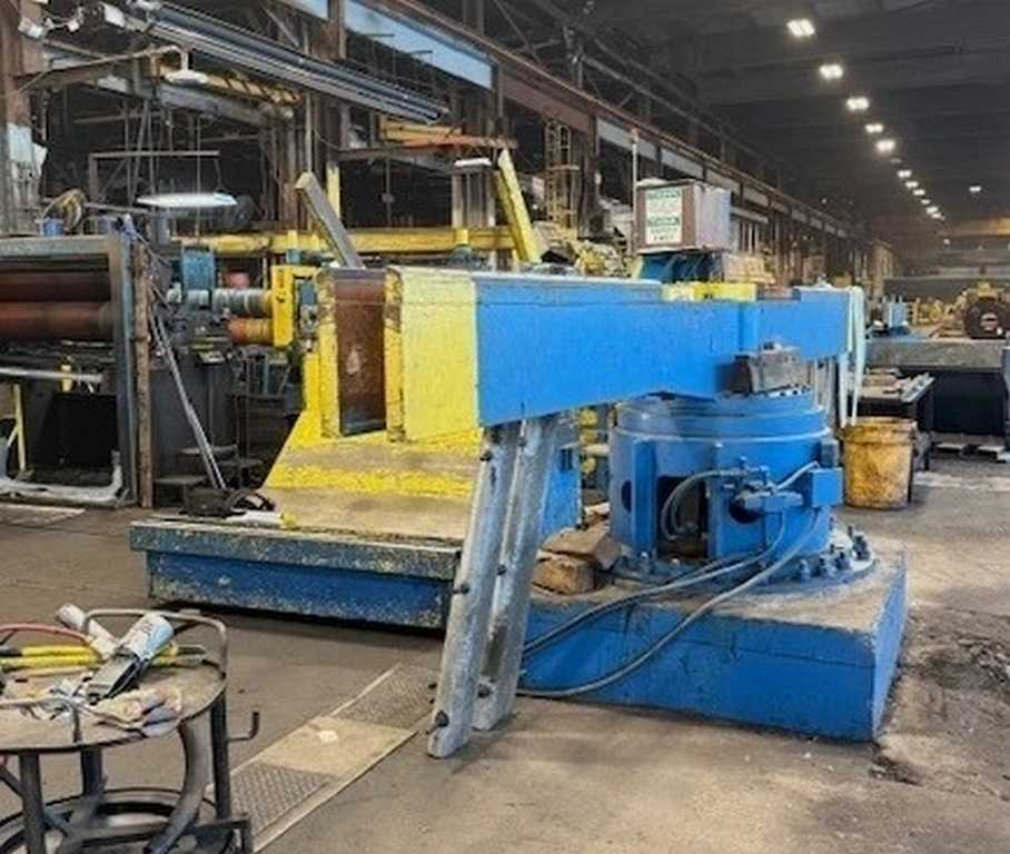 72" x 9" Braner, slitting line, 50000 lb., 72" OD, 20"-24" ID, powered holddown roll, hydraulic mandrel - Image 7