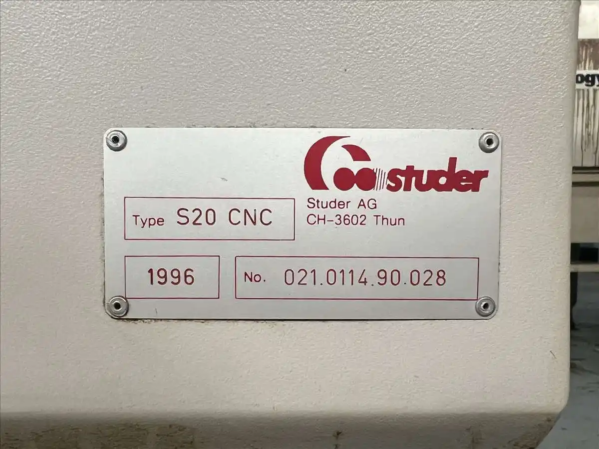 Studer #S20, CNC plain cylindrical grinder, 1996 - Image 9