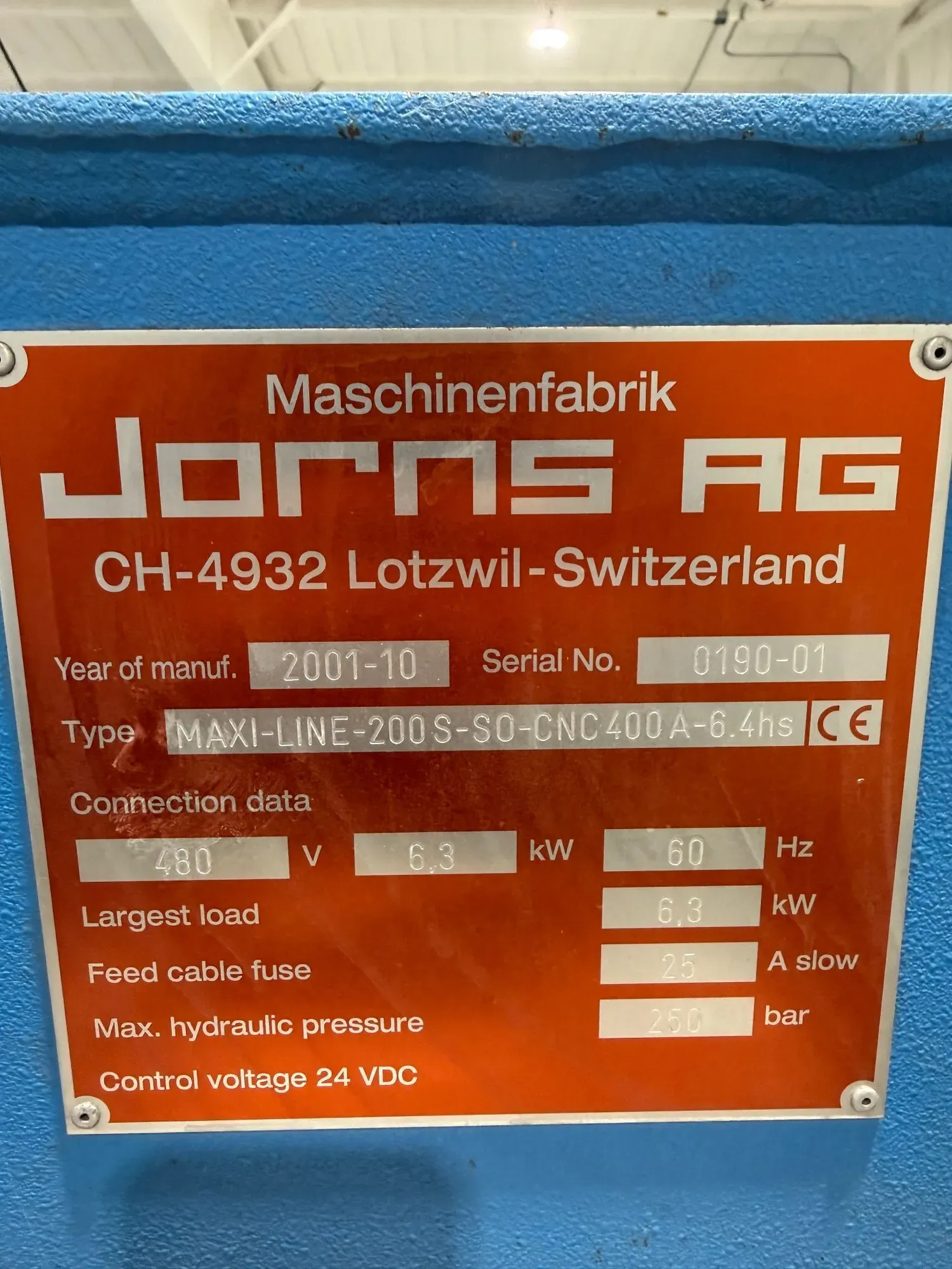 144" Jorns Acme-Gridley #Maxi-Line-200S-S0-CNC400A-6.4HS, CNC folder, 2001 - Image 3