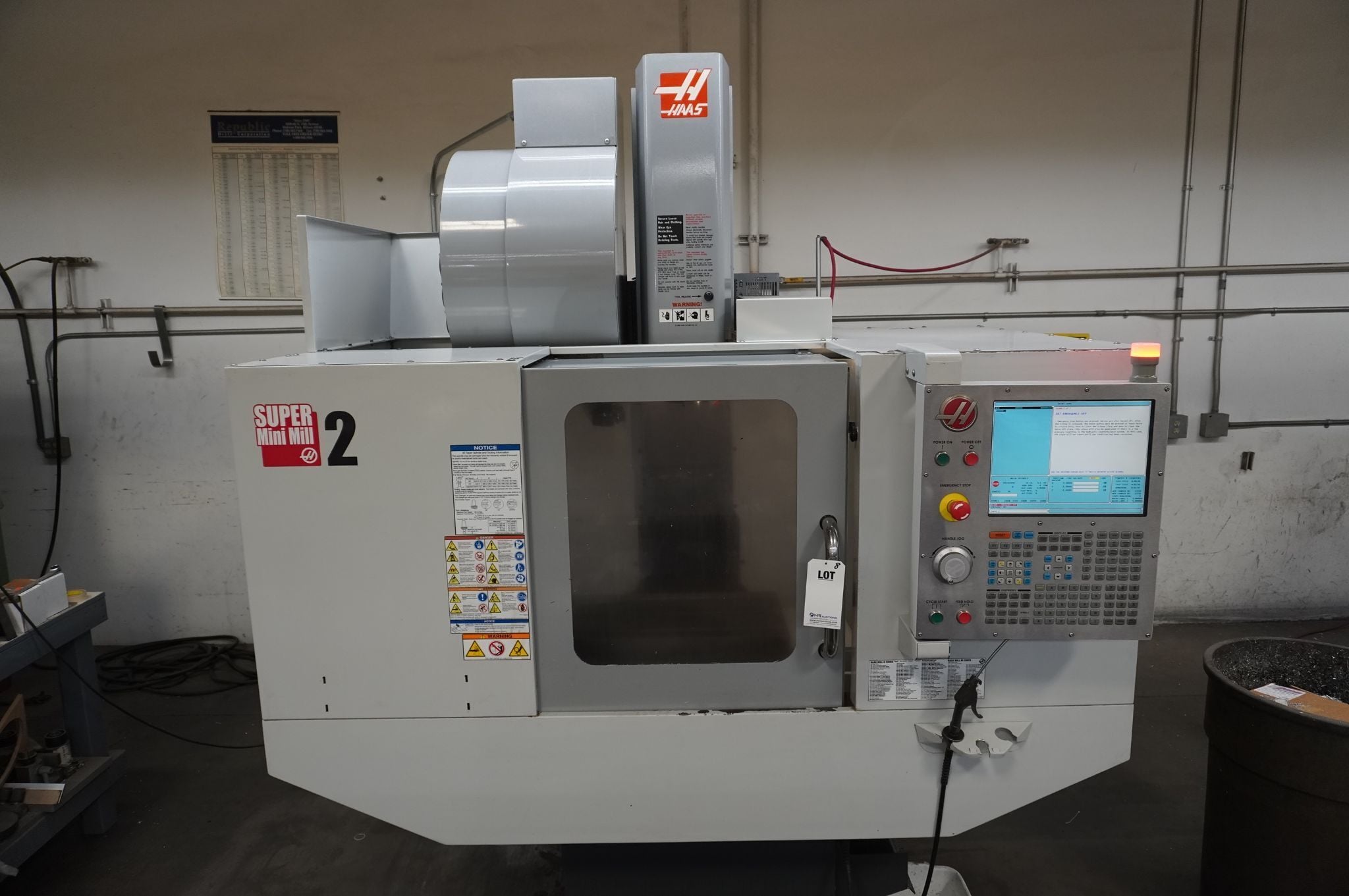Haas #Super-Mini-Mill-2, CNC vertical machining center, 20" X, 16" Y, 14" Z, 15 HP, 10000 RPM, CT40, 24 - Image 8
