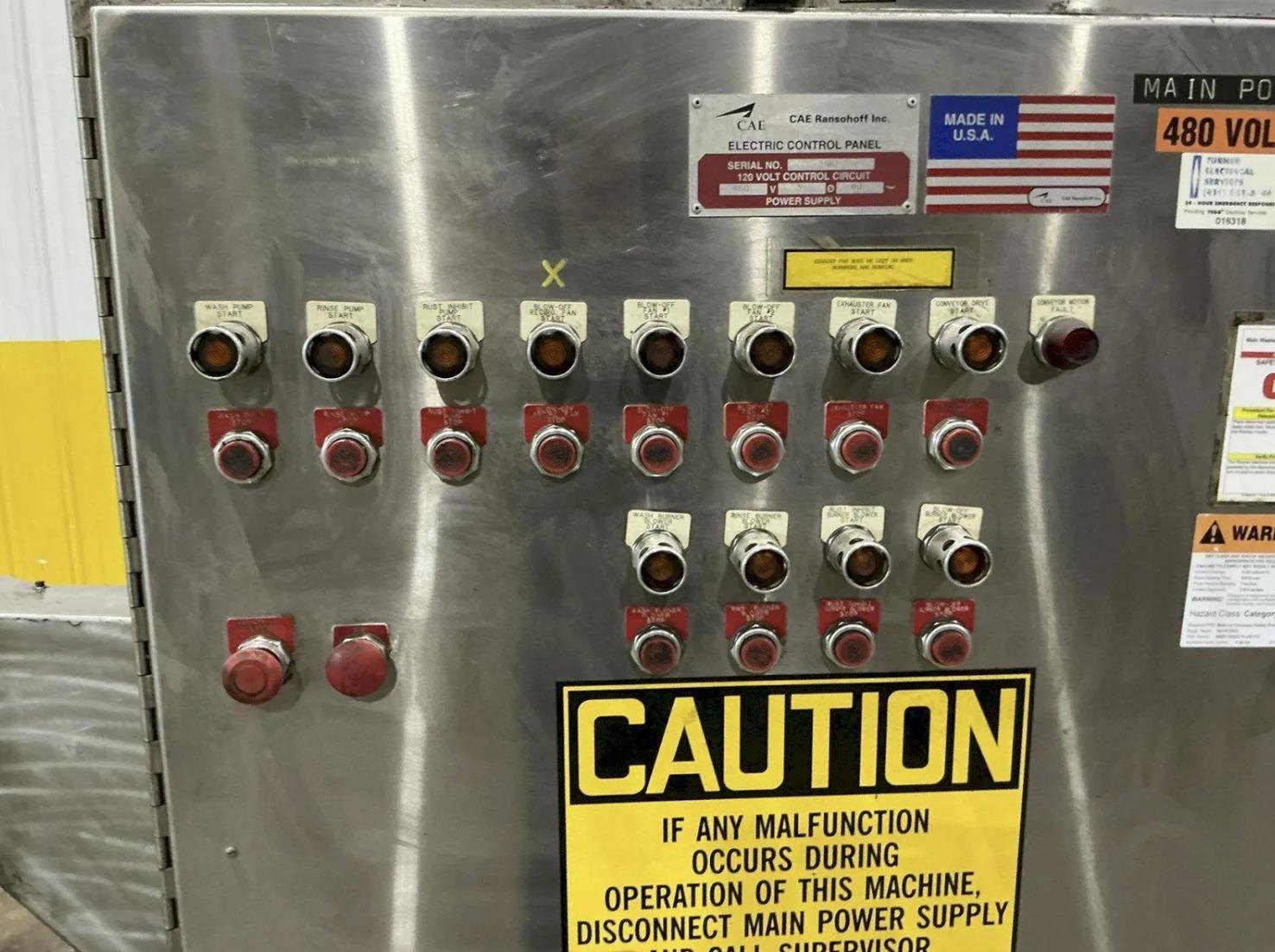 CAE Ransohoff #Sureclean-24, pass thru parts washer, 24" wide belt conveyor, 4-stage Stainless Steel, 160°F - Image 8