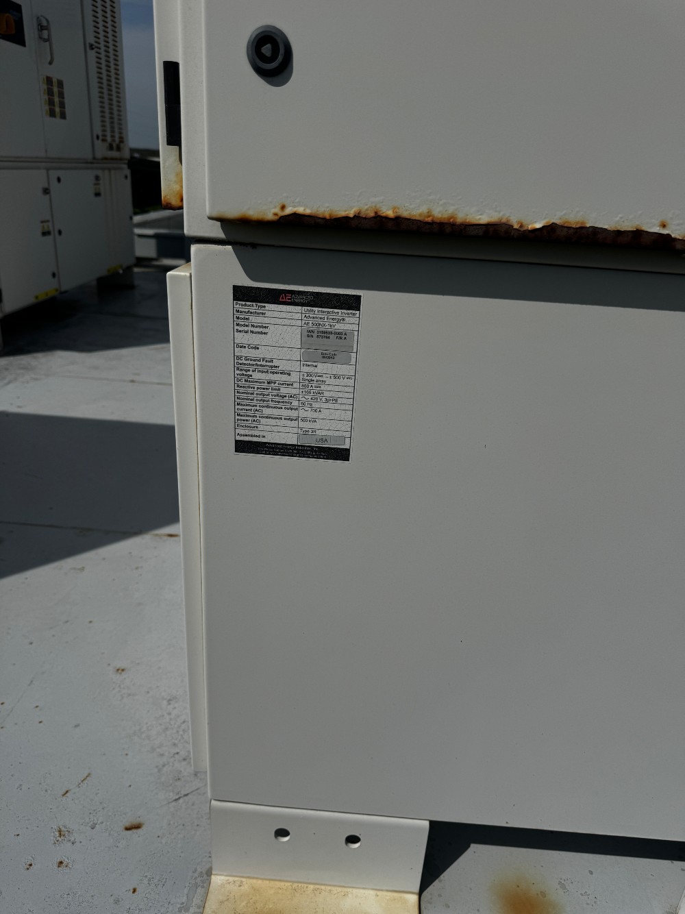 Advanced #AE-500NX-1KV, inverters, large transformer, recombiners - Image 4